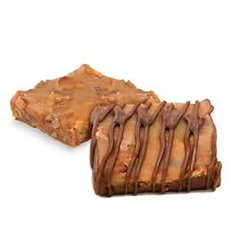 Classic and Chocolate Covered Brittle pieces next to each.