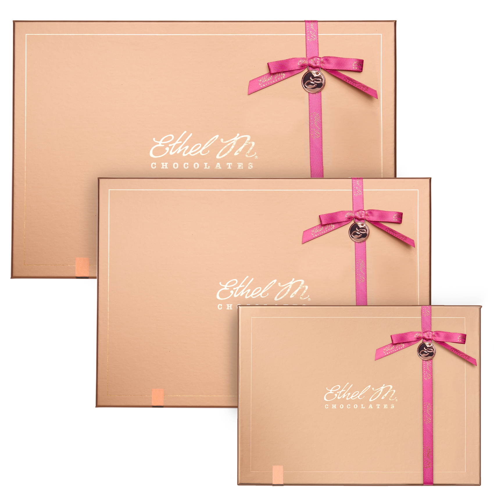 Ethel M Custom Chocolate Box, Mother's Day Ribbon Copper Gift Box