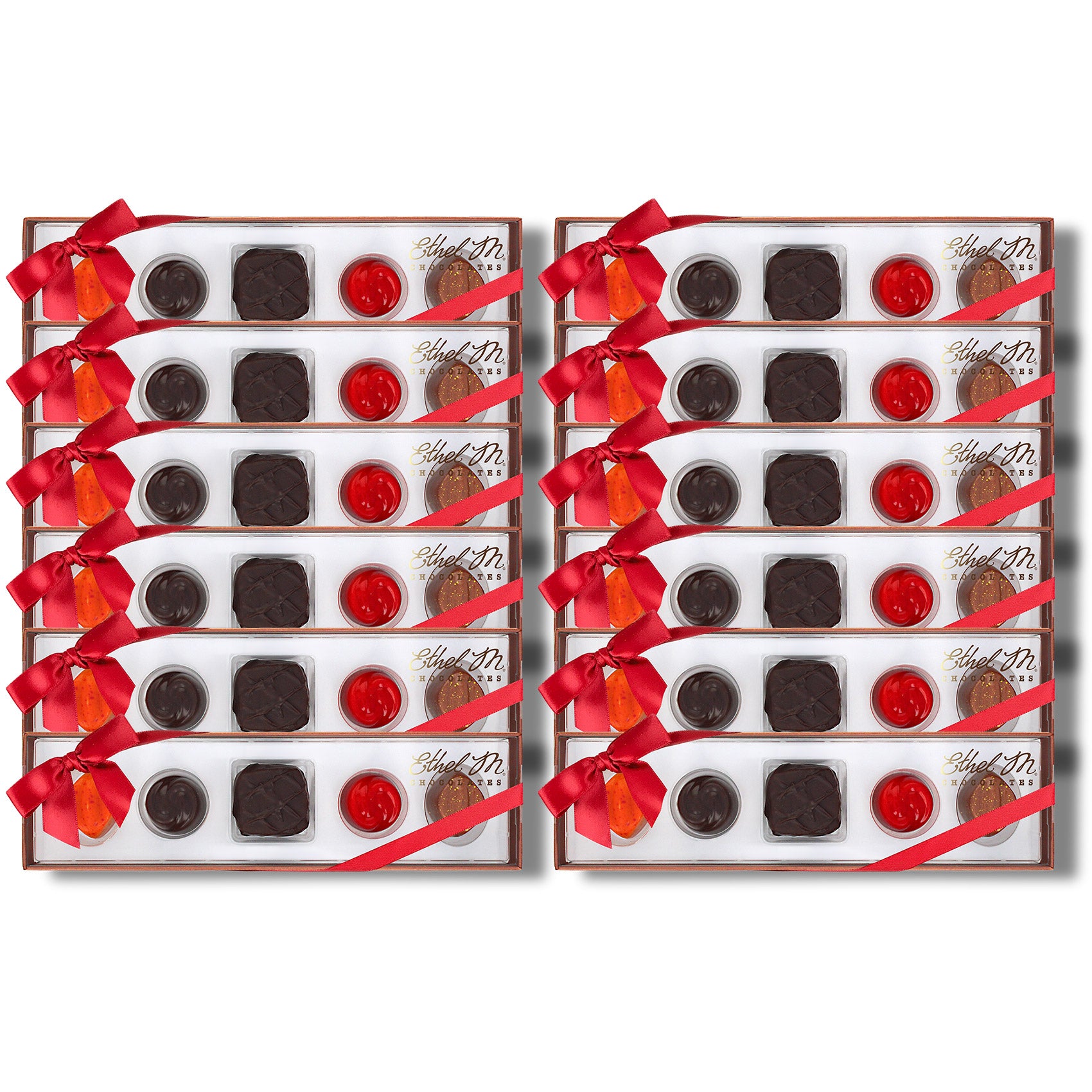 Ethel M Chocolates Holiday Favorites, 5-Piece Premium Chocolate Collection Set of 12 Boxes