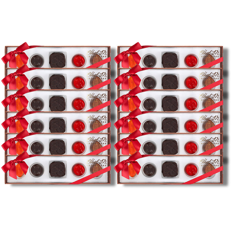 Ethel M Chocolates Holiday Favorites, 5-Piece Premium Chocolate Collection Set of 12 Boxes