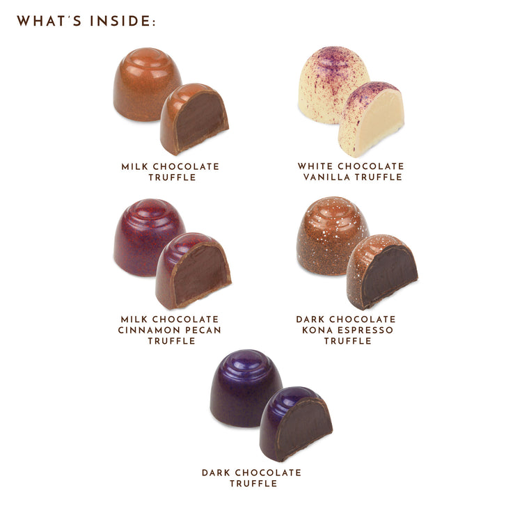 What's Inside Ethel M Chocolates Truffle Sampler, 5-Piece