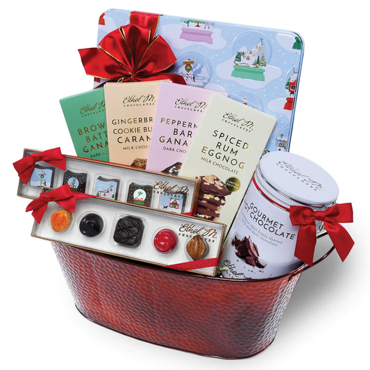 NEW Eat, Drink, and Be Merry Holiday Gourmet Chocolate Gift Basket, Limited Edition