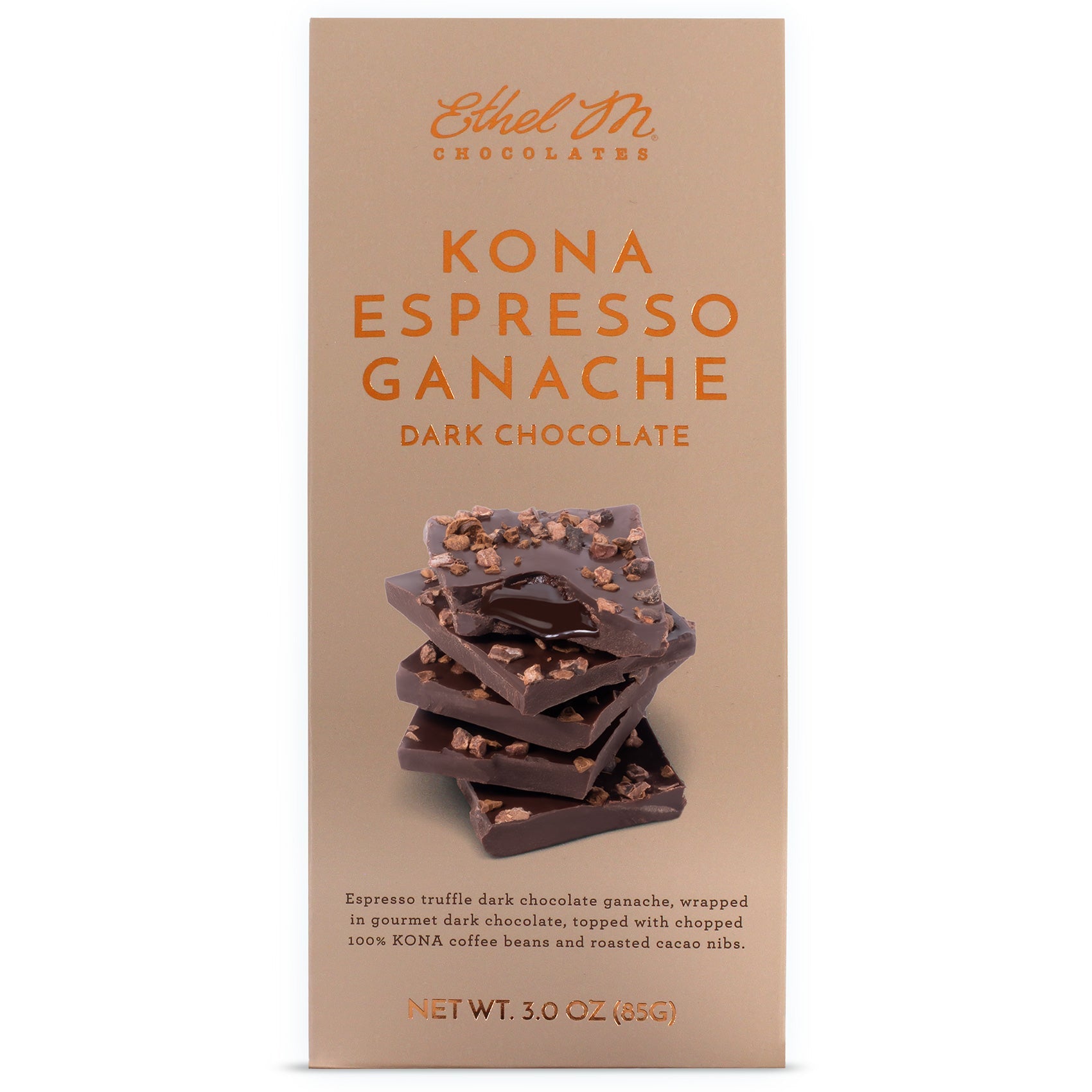 Kona Espresso Ganache Dark Chocolate Tablet Bar