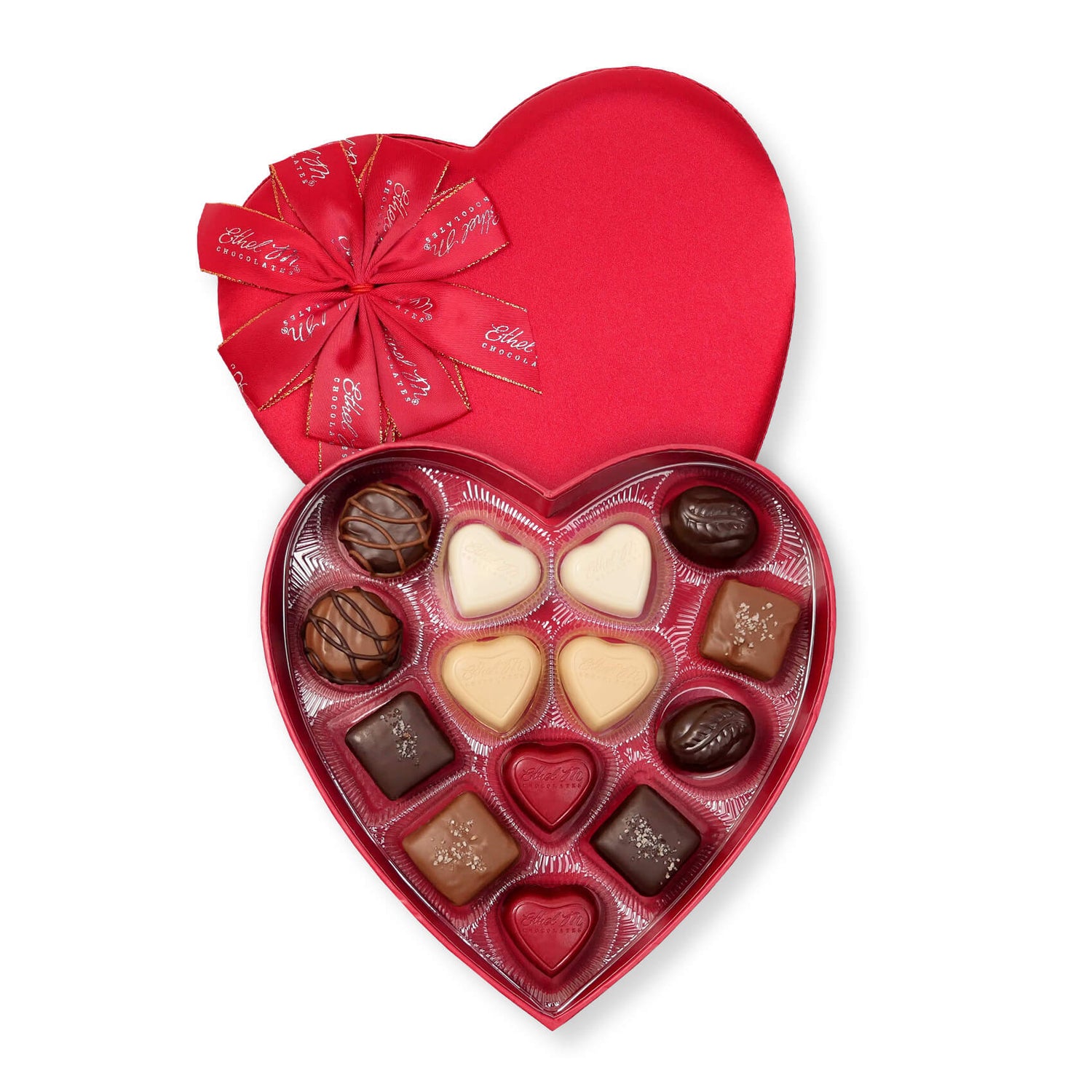 Hey sweetie - valentine's day chocolate box in heart shape. Stock