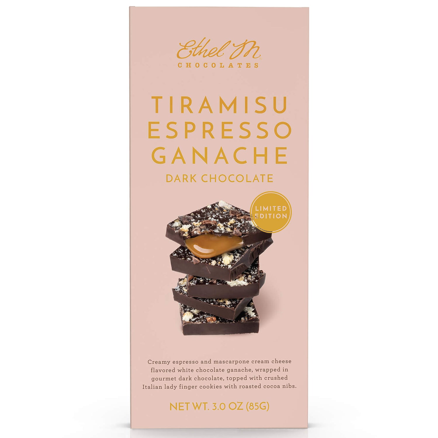Tiramisu Dark Chocolate Gourmet Tablet Bar 
