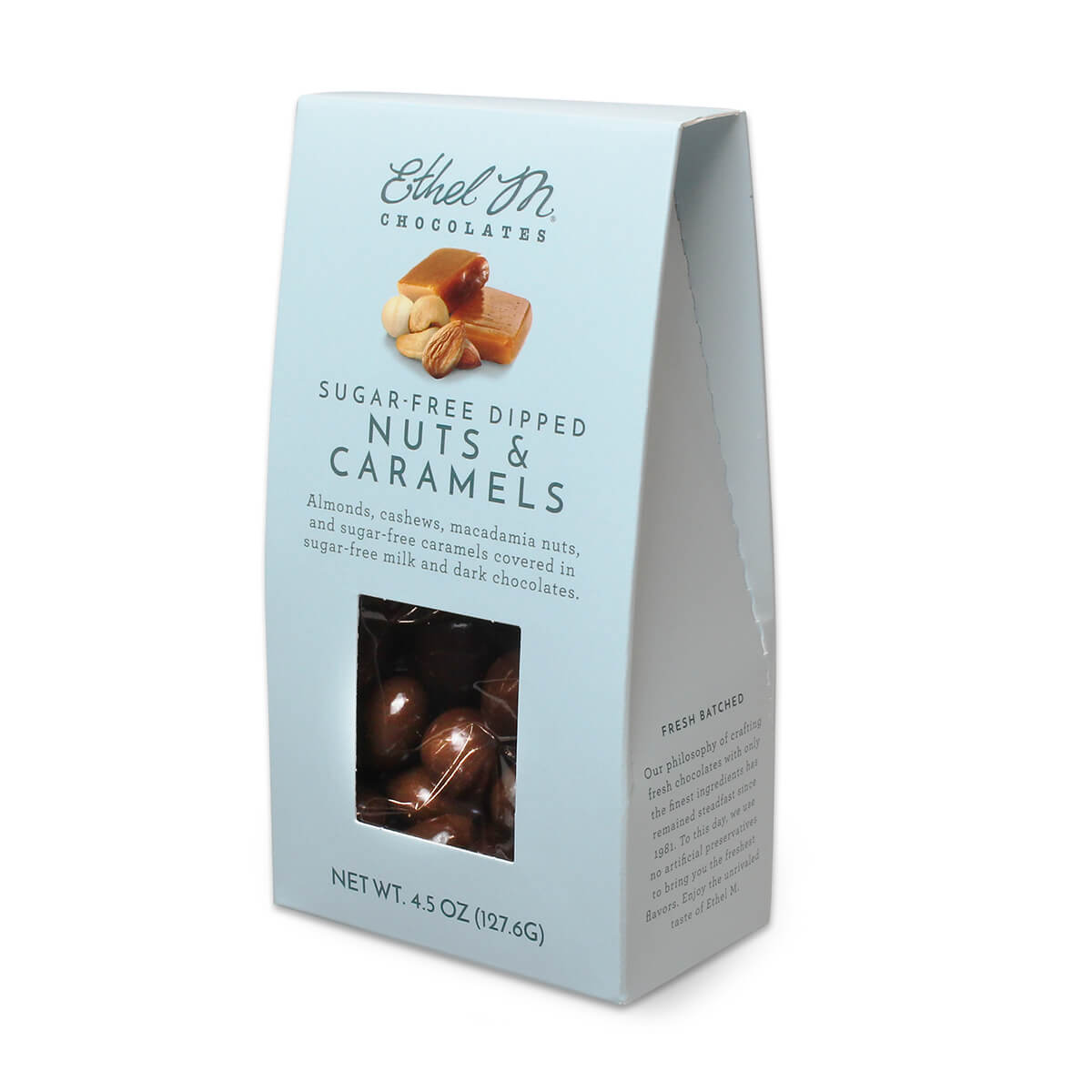 Sugar Free Dipped Nuts and Caramels 4.5oz snack