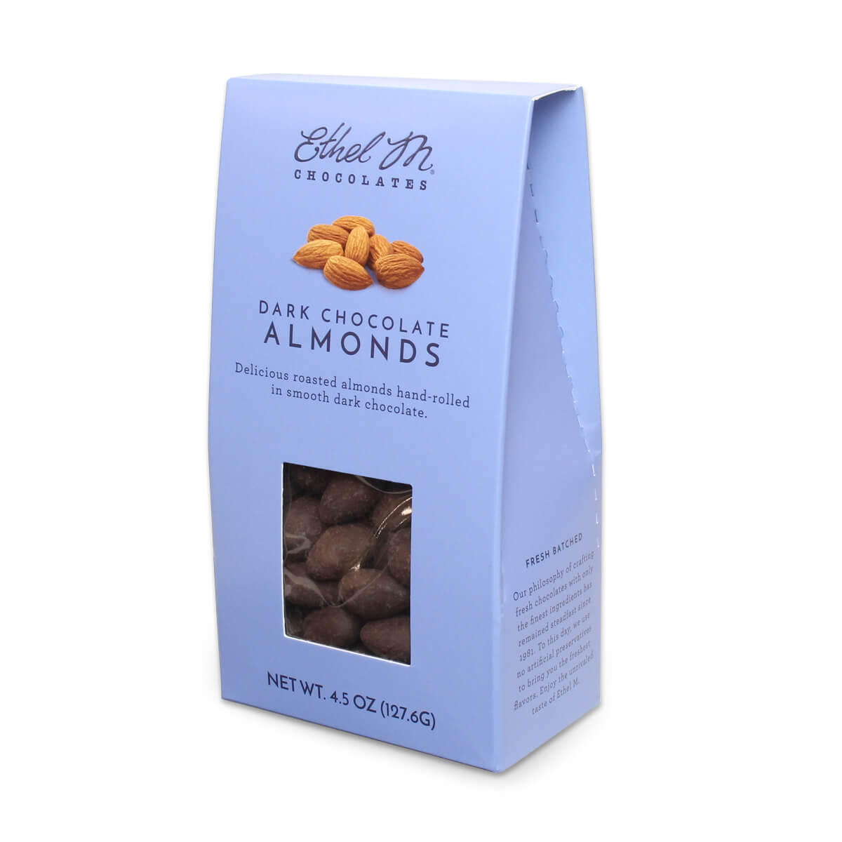 Indulge on our very own Ethel M Chocolates delicious Roasted Almonds hand-rolled in Smooth Premium Dark Chocolate.