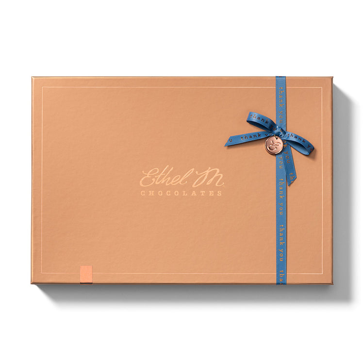Ethel M Chocolates 24-piece Copper Box with Thank You Ribbon Custom Collection - Hero Image