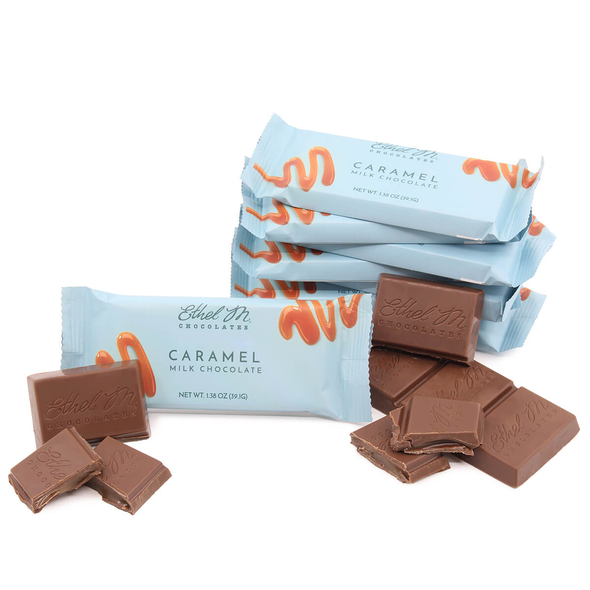 Sink your teeth into our very own Rich, Creamy and Delectable Ethel M Chocolates Caramel Milk Chocolate Bar.