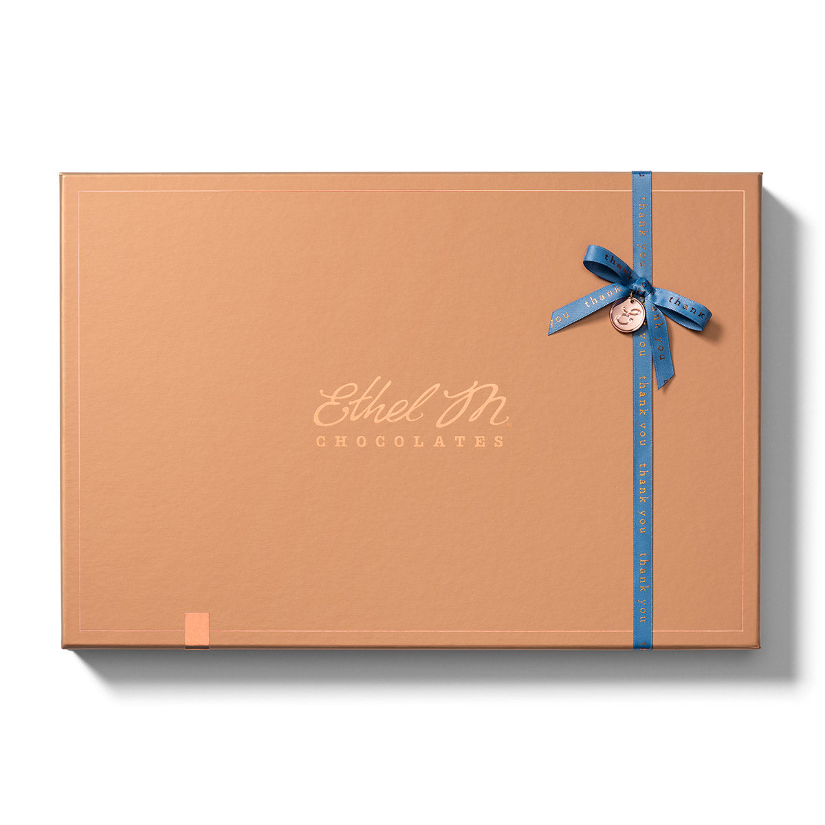 Ethel M Chocolates 40-piece Copper Box with Thank You Ribbon Custom Collection - Hero Image