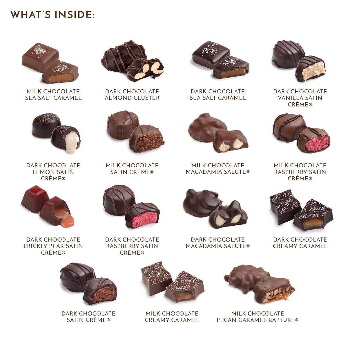what's inside chocolatiers collection