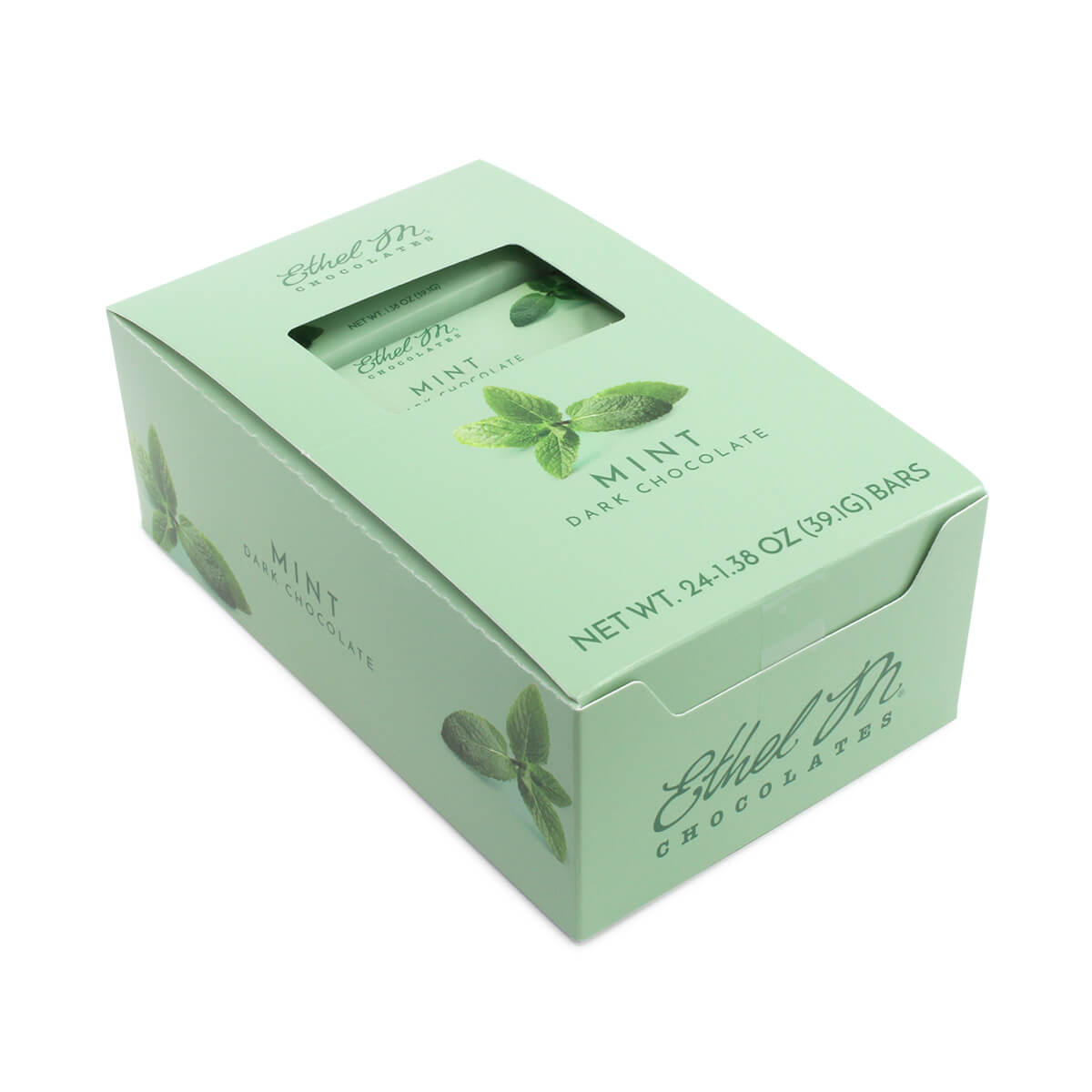 Ethel M Chocolates Sensational blend of Complex Dark Chocolate and Refreshing  Mint in box of 24.