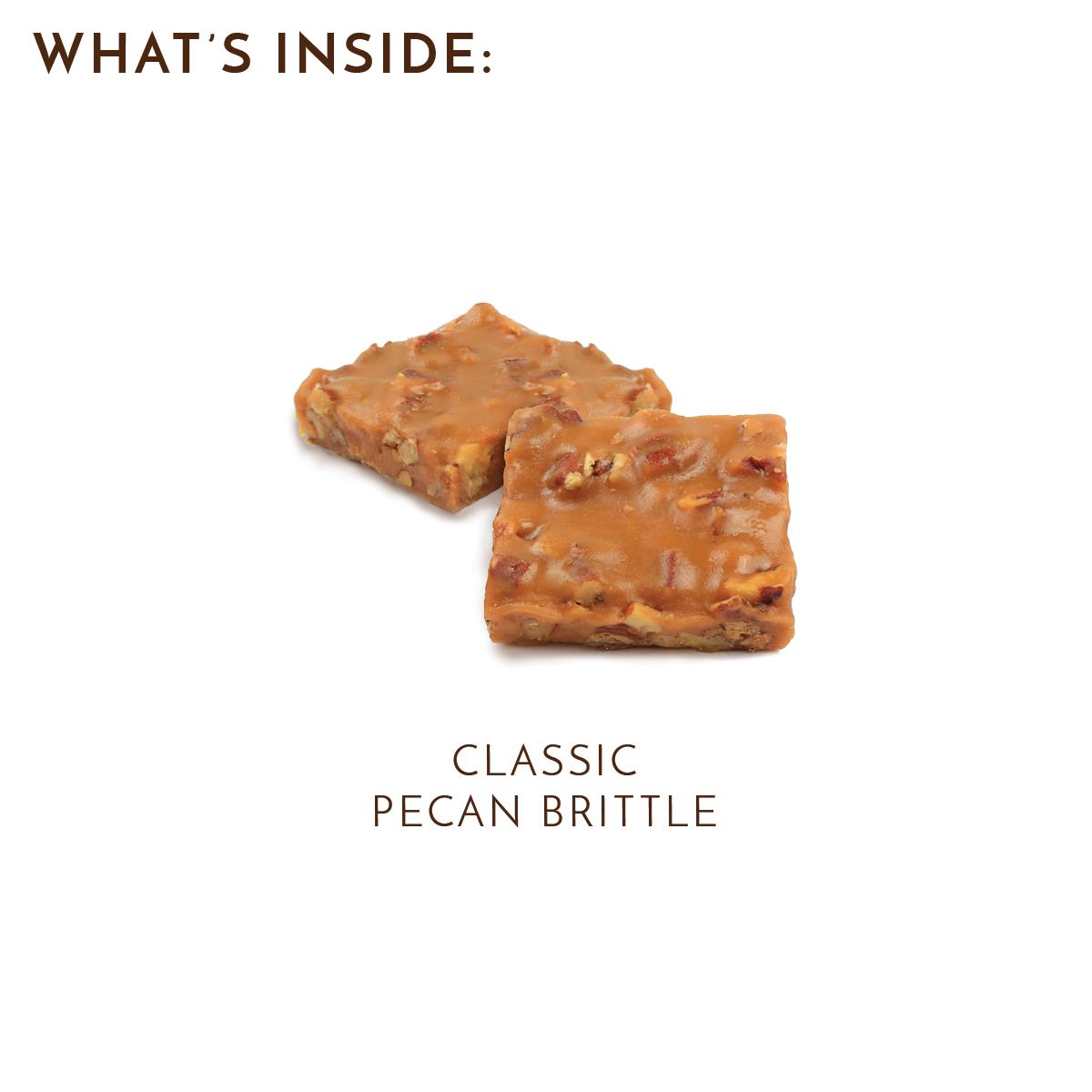 Enjoy and Savor Ethel M Chocolates Most Favorite Crunchy, Buttery Classic Pecan Brittles.