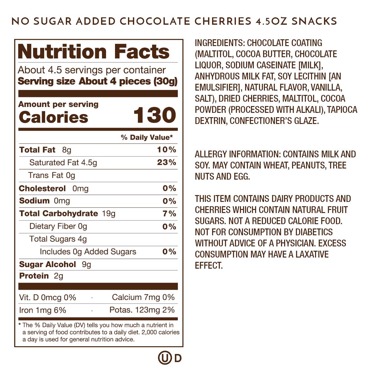 Nutrition Facts, Allergy and Ingredients on every pre-made box.